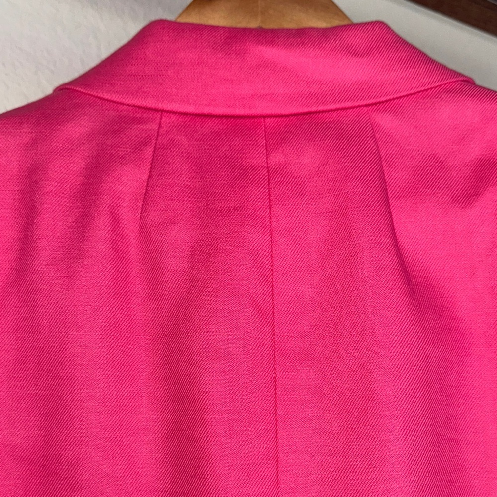 J. Crew : Parke Blazer in Bright Pink Stretch Linen Blend - Size 0 - Picture 10 of 15